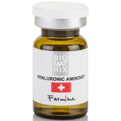 Концентрат с гиалуроновой кислотой увлажняющий, 6 мл. Biomatrix Farmline Hyaluronic Aminovit 