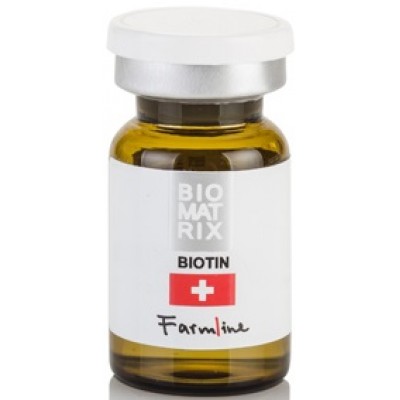 Концентрат для кожи головы с Биотином, 6 мл. Biomatrix Farmline Biotin 