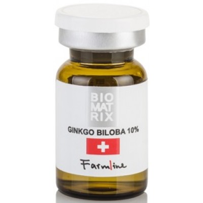 Концентрат от купероза, целлюлита и алопеции, 6 мл. Biomatrix Farmline Ginkgo Biloba 10% 